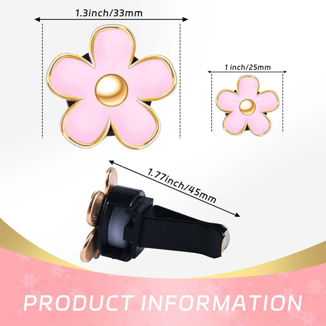 OBTANIM 6 PCS Car Air Vent Clips Colorful Daisy Flower Car Air Freshener Clip Air Conditioning Outlet Clip for Car Inter