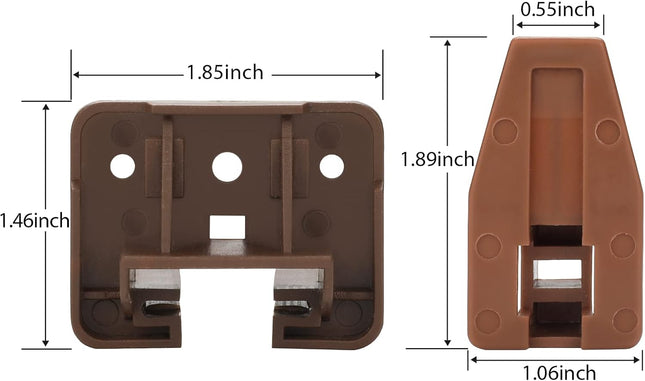 LONTAN DGSL01 Plastic Drawer Slides and Guides 2 Pack Drawer Replacement Part for Center Mount Cabinet Rails Plastic Gui