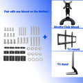 Coret Universal TV Mount Hardware Kit, Compatible with LG, Sanyo, Haier & More, Wall Mount, Includes M4, M5, M6 Screws, Washers & Spacers