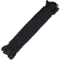 jijAcraft 6MM Black Nylon Rope - Thick Nylon Washing Line, 30M Solid Binding Hanging Twisted Cord, Heavy Duty Rope for Garden, Hammock, Camping