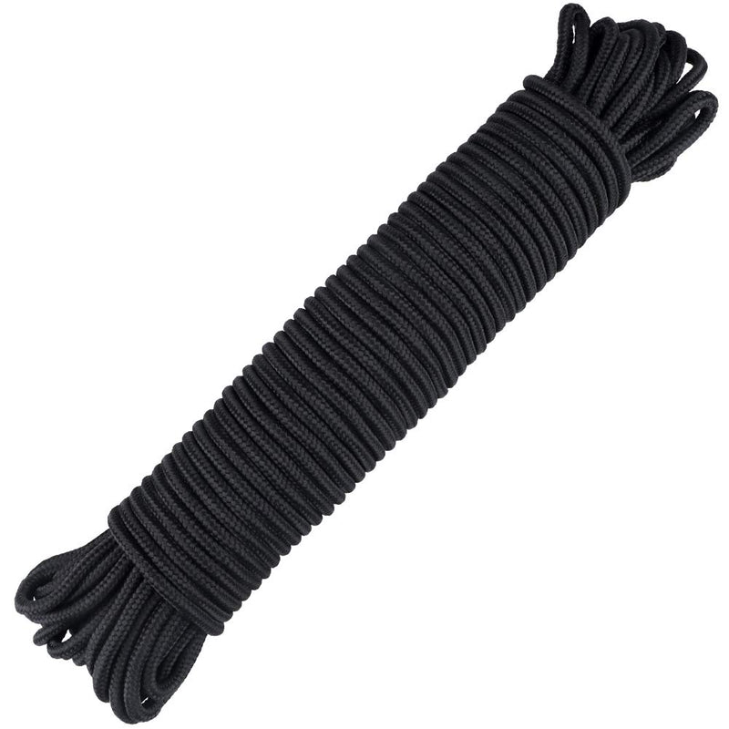 jijAcraft 6MM Black Nylon Rope - Thick Nylon Washing Line, 30M Solid Binding Hanging Twisted Cord, Heavy Duty Rope for Garden, Hammock, Camping