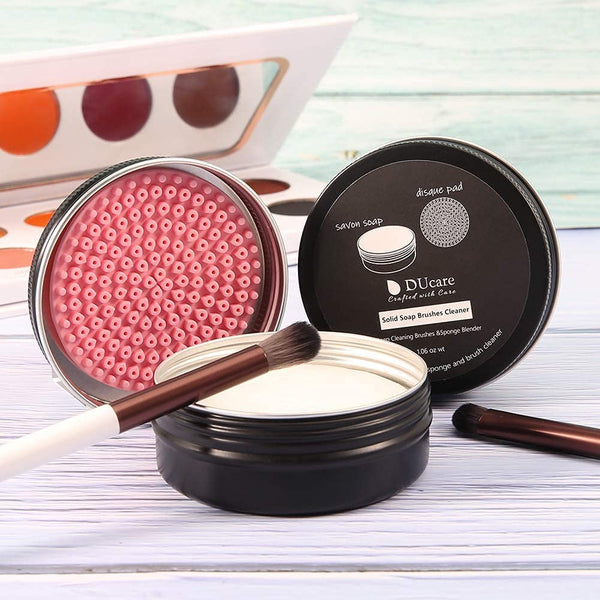 Ducare Makeup Brush Cleaner Shampoo Soap Solid Brush Cleaning Mat Removes Cosmetic Color Brush Cleaner Pad for Cleaning Makeup Sponges Brushes