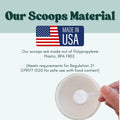 1/2 Cup (4 Oz. | 118.4 mL) Long Handle Plastic Measuring Scoop for Coffee, Protein Powder, Pet Food, Spices, Grains, Dry Goods – Food-Grade