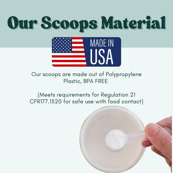 1/2 Cup (4 Oz. | 118.4 mL) Long Handle Plastic Measuring Scoop for Coffee, Protein Powder, Pet Food, Spices, Grains, Dry Goods – Food-Grade