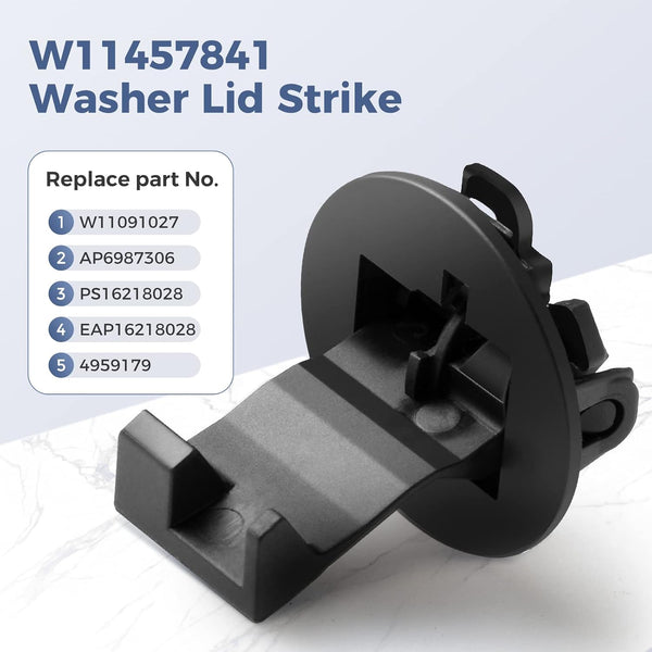 W11457841 Washer Lid Strike Compatible with Whirlpool Maytag, Washer Door Lock W11091027 4959179 AP6987306 PS16218028 EAP16218028