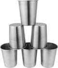 EVERMARKET 6 Pack 8 Ounce 230ml Stainless Steel Cups Shatterproof Pint Drinking Cups Metal Drinking Glasses for Kids and Adults