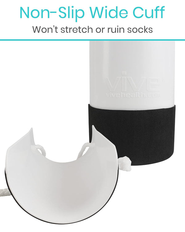 Vive Sock Aid - Easy On and Off Stocking Slider - Donner Pulling Assist Device - Sock Helper Aide Tool - Puller for Elderly, Senior, Pregnant,