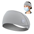ABAMERICA Headbands with Button for Mask, Wide Nurses Headbands Non Slip Elastic Ear Protection for Women Men Doctors Sweatband Headband A-73