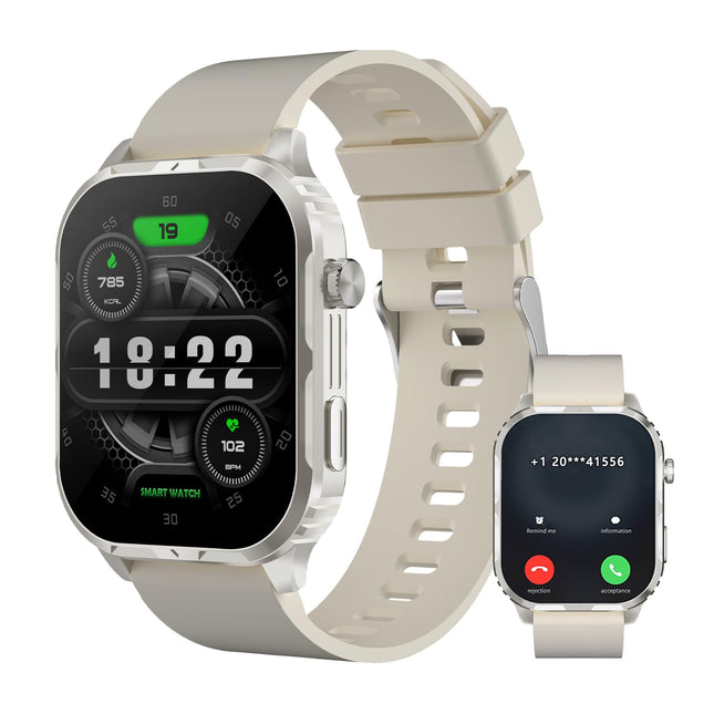 Smart Watch for Men Women with 2.1" HD Screen Military Watches, Call & Text for Android Ios, Heart Rate & Activity Track