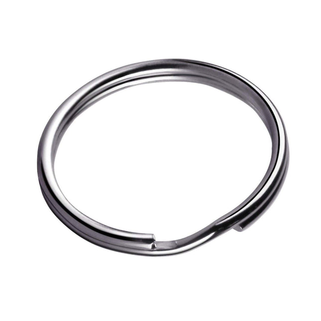 KINGFOREST 100-Pack Split Key Rings (1 Inch/25Mm) - Silver Nickel Metal Keychain
