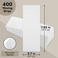 Juvale Wax Strips for Hair Removal - 7.85 x 2.7 In Pack of 400 Non-Woven Disposable Sheets - Customizable Face & Body Waxing Strips for Women