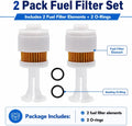 Hoypeyfiy 2 Pack 65L-24563-00-00 Fuel Filter Element Replacement, Marine Outboard Fuel Filter Compatible with Yamaha F150 F200 F225 SX250, Mercury