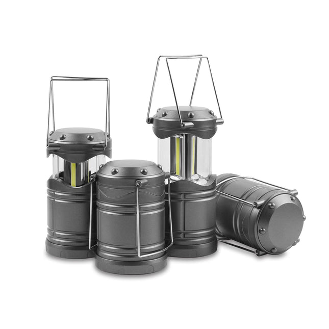 Lichamp LED Camping Lantern, 4 Pack Battery Powered Flashlight for Power Outages