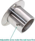 Stainless Steel Closet Rod Holder,ULIFESTAR Shower Curtain Rod Tension Rod Sockets Rod Flange Shelf Brackets,Heavy Duty Metal Shower Wardrobe Pole