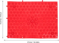 Reflexology Foot Massage Pad - Acupressure Mat for Blood Circulation, Stress Reliefs, and Foot Health, Home Therapy Massaging Plate (Red)