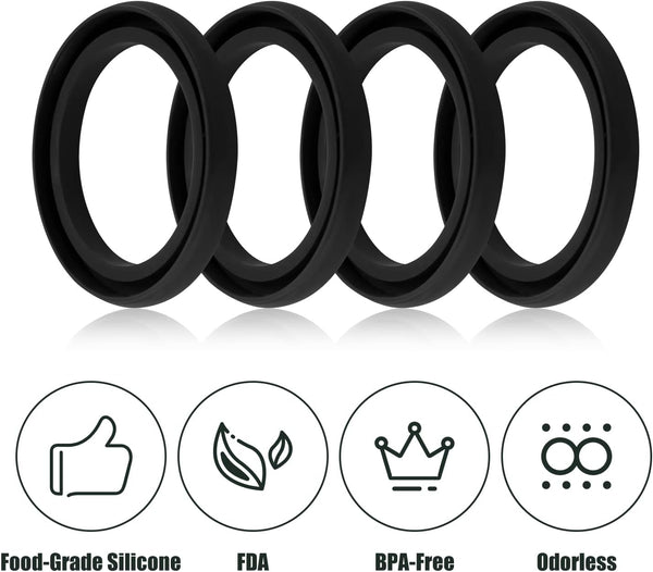 4pcs Silicone Replacement Gaskets Classic for Stanley, Silicone Seal Gasket for Thermos Compatible With Stanley Classic 20 oz 1.0 QT 1.5 QT 2 QT