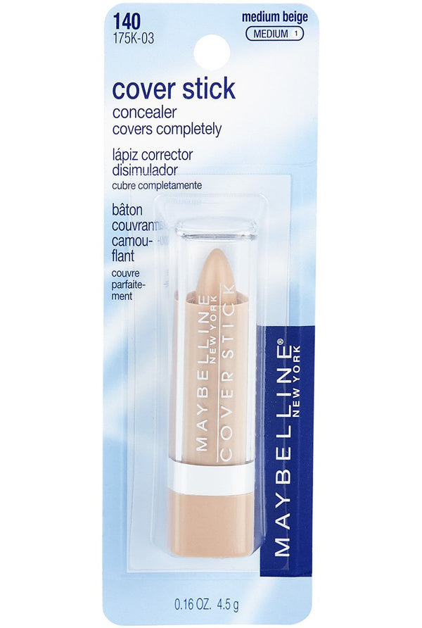 Maybelline New York Cover Stick Corrector Concealer, Medium Beige, 0.16 Oz.