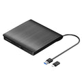ROOFULL External CD DVD Drive for Laptop, USB 3.0 Type-C Portable CD/DVD Player Burner Reader Writer Adapter for Windows 11/10 Computer Mac