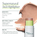 Well People Supernatural Stick Highlighter, Highlight Stick for Hydrated, Dewy Skin, Use on Lips, Cheeks & Eyelids, Vegan & Cruelty-Free,