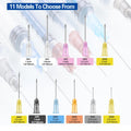 100Pcs 18Ga 1 Inch Needle Luer Lock Lab Accessories, Sterile Individual Package for Scientific Measuring, Refilling Inks 18G 1 inch (25MM)