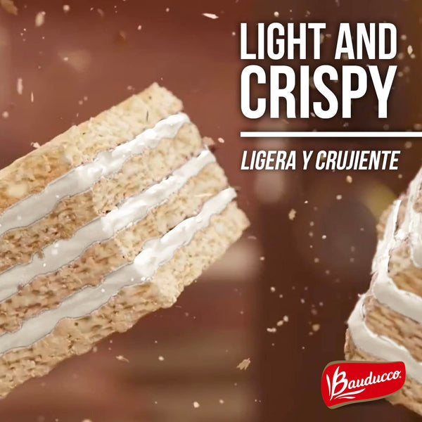 Bauducco Vanilla Wafers - Crispy Wafer Cookies With 3 Delicious, Indulgent, Decadent Layers of Vanilla Flavored Cream - Delicious Sweet Snack or