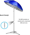 Wondershade Ultimate Portable Sun Shade Umbrella – Lightweight Adjustable Outdoor Patio & Beach Umbrella with Tripod Base (Blue) Royal Blue