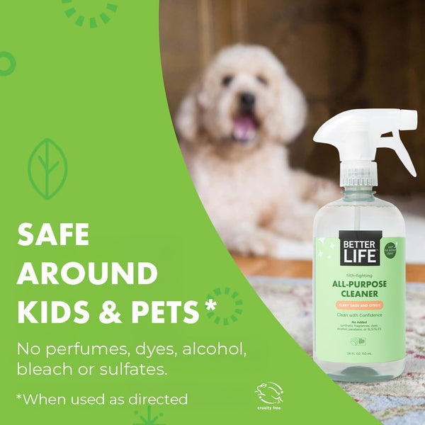Better Life All Purpose Cleaner - Plant Based Home and Kitchen Cleaning Spray for Glass, Countertops, Appliances, Upholstery & More -