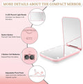 Kakuje Compact Mirror, 1X/3X Magnification LED Pocket Mirror with Nternal BIattery, Mini Mirror for Purse, Pocket,Travel and Present (Pink)