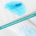 Crib Mattress Protector Sheets Waterproof 2 Pack, Quilted Crib Mattress Pad Cover Fitted Fits for Toddler Bed Mattress, White, 52â X 28â