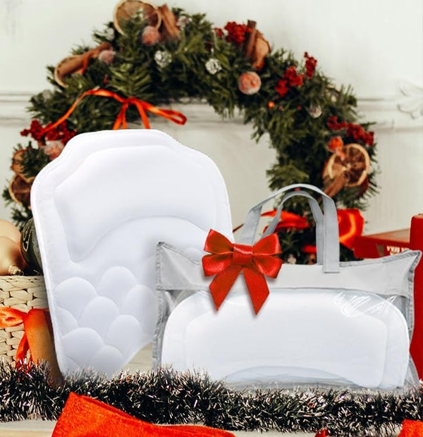 Beautybaby Bathtub Spa Pillow Bath Pillows for tub, with Non-Slip 8 Large Strong Suction Cups, Free Machine Washable Bag Luxurious Head, Neck,