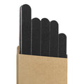 HeeYaa 5 Rows 2 Layers 10 PCS Nail File, Red Tough PP Core, Exquisite Kraft Paper Box, Double Sided 100/180 Grit Black Emery Board Manicure