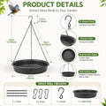 Hanging Bird Bath Hanging Bird-Feeder - CARGEN Garden BirdBath Tray Wildlife Feeder Plate Water Bowl or Water Bowl for Outdoors Garden Patio