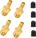 GODESON 1/4" NPT Tank Valve, Anti-Corrosion Brass Schrader Valve with 1/4" Male NPT,Using with Air Compressor Tanks(Pack of 4) 1/4"NPT