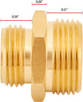 Brass Garden Hose Adapter, 3/4Ã¢ÂÂ GHT Male X 1Ã¢ÂÂ NPT Male Connector,Ght to NPT Adapter Brass Fitting,Brass Garden Hose to Pipe Fittings Connect
