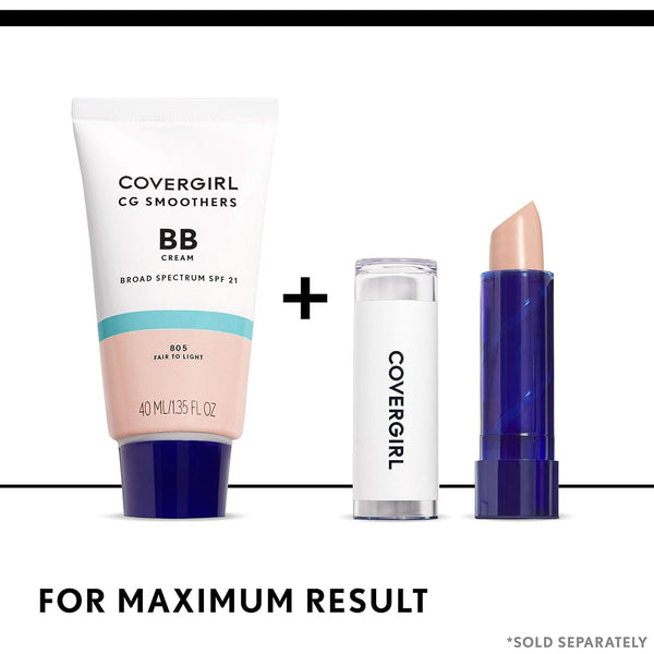 COVERGIRL Smoothers Lightweight BB Cream, 1 Tube (1.35 Ounce), Light to Medium 810 Skin Tones, Hydrating BB Cream with SPF 21 Sun Protection