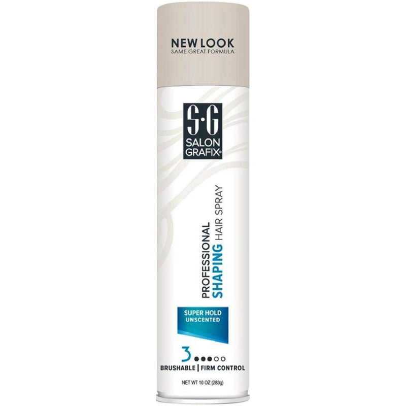Salon Grafix Shaping Hair Spray Super Hold Unscented 10 oz (Value Pack of 2), Packaging May Vary 20 Ounce (Pack of 1)