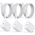 Fast Charger for iPhone 17 16 15, 3Pack USB C iPad Charge PD Fast Charger Block 6FT Long USBC to Type C i Phone Charging Cable Cord for iPhone 17