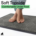 GORILLA GRIP 100% Waterproof All-Season WeatherMAX Doormat US Designed Natural Rubber, Stain Fade Resistant, Low Profile Indoor Outdoor Door Mats,