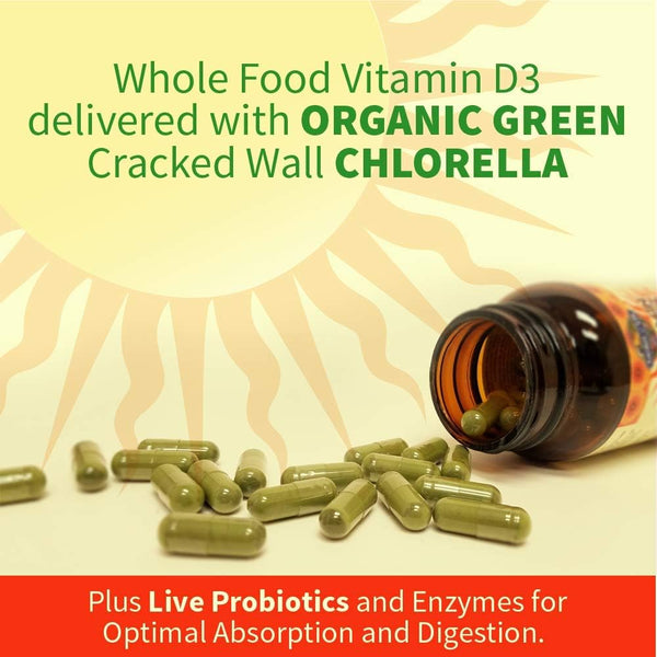 Garden of Life D3 - Vitamin Code Whole Food Raw D3 Vitamin Supplement, 2000 Iu, Dairy and Gluten Free, Vegetarian, 120 Capsules D3 with Organic
