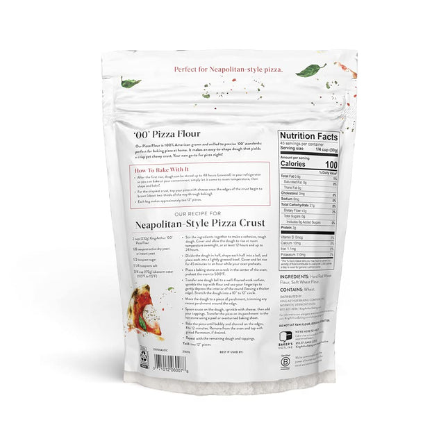 King Arthur 00 Pizza Flour: Premium Non-Gmo American Wheat for Perfect Neapolita