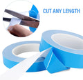 Thermal Adhesive Tape, 25m x 10mm x 0.20mm Double Side Thermal Tapes Cooling Heatsink Pad Apply to LED, IGBT IC Chip Computer CPU GPU Modules MOS