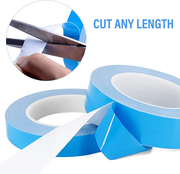 Thermal Adhesive Tape, 25m x 10mm x 0.20mm Double Side Thermal Tapes Cooling Heatsink Pad Apply to LED, IGBT IC Chip Computer CPU GPU Modules MOS