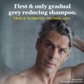 SHAMPOO Just for Men Control GX Grey Reducing for Lighter Shades of Hair, Blonde to Medium Brown, Gradual Hair Color with Keratin, 4 Fl Oz - Pack