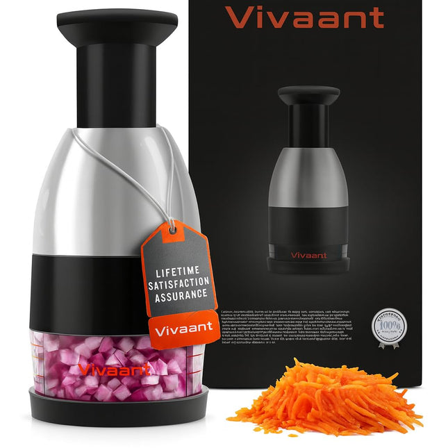 Slap Chop Manual Hand Chopper - Versatile Food Dicer, Vegetable Slicer and Onion Chopper, Handy Nut Chopper, Garlic Minc