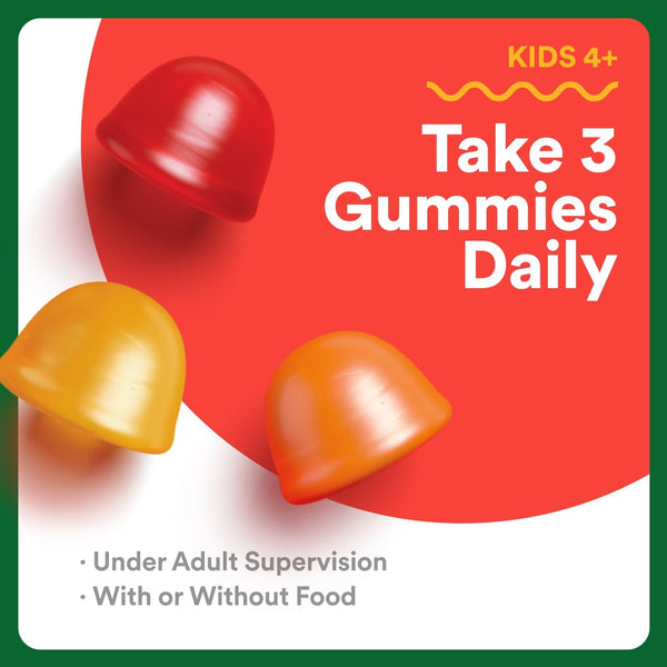 Smartypants Kids Multivitamin & Fiber Gummies: Prebiotic Fiber to Support Kids Digestion with Vitamin D3, C, Vitamin B12, B6, A, Zinc, Biotin,