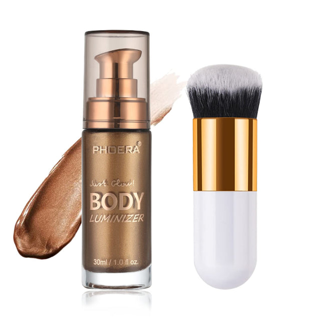 Body Shimmer Oil, Waterproof Long Lasting Moisturizing Body Luminizer Glow for F