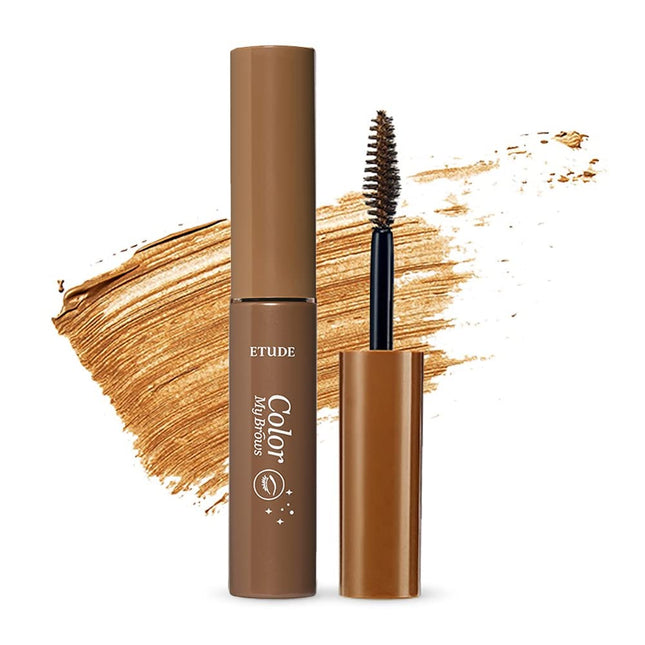 ETUDE Color My Brows - Natural Brown (4.5G) | Beeswax & Carnauba Wax | Eyebrow M