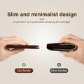 Slim Minimalist Mens Bifold Wallet, RFID Blocking Genuine Leather Wallet for Men with ID Window and 8 Cards Slot.ï¼ˆCoffeeï¼‰