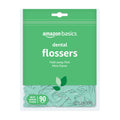 Amazon Basics Mint Dental Flossers, Shred Resistant, Slides Easily Between Teeth, with Fold-Away Pick, 90 Count, 1-Pack (Previously Solimo) 90