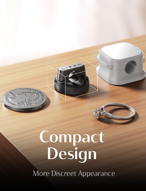 LISEN Magnetic Charging Cord Holder 8-Pack Charging Cord Organizer [1S Click-in], Easy Open Cable Holder with Strong Adhesive, Cable Management